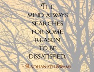Radhanath Swami’s quote on mind always searches