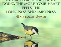 Radhanath Swami on expecting in return