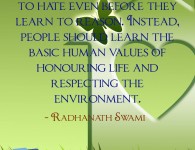Radhanath Swami on respecting the environment